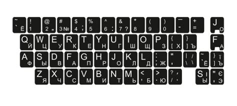 Наклейки на клавиатуру QWERTY УКРАИНСКАЯ КИРИЛЛИЦА купить с