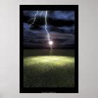 Lightning strike tree art poster | Zazzle.com