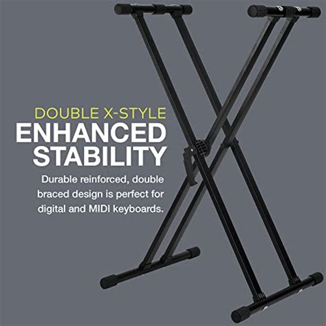 Knox Gear Adjustable Keyboard Stand Double X Folding Electric Piano