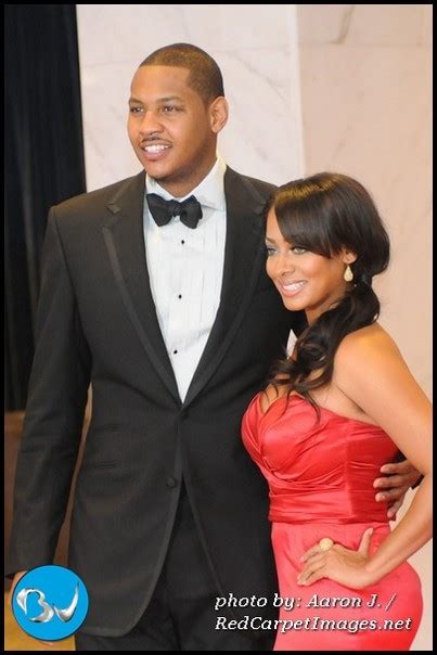 Carmelo Anthony And Wife Lala Stop For Photographers