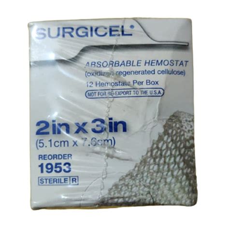 Ethicon Sterile Surgical Absorbable Hemostat Sponge Size 2 X 3 Inch