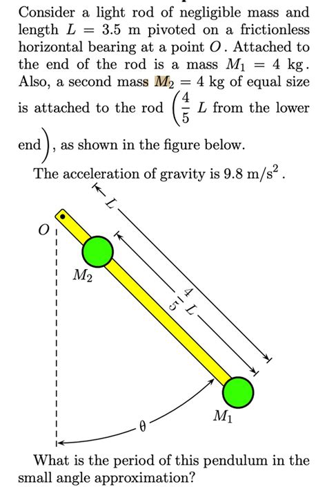 Consider A Light Rod Of Negligible Mass And Length L M Pivoted On A