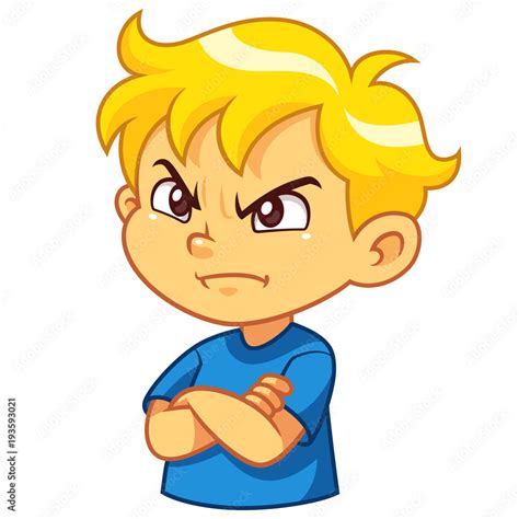 Angry Boy Expression Stock Vector Adobe Stock