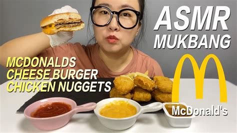 Asmr Mcdonalds Cheese Burgers Chicken Nuggets Eating Sounds No Talking