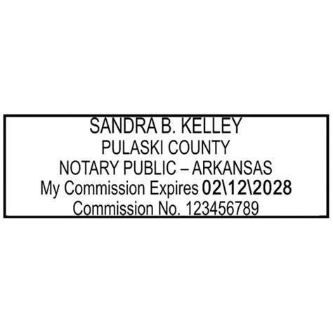 Arkansas Notary Pink Stamp Rectangle Simply Stamps