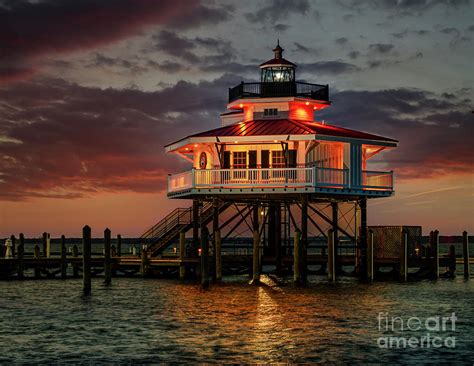 Sunset At The Choptank River Lighthouse Photograph By Nick Zelinsky Jr