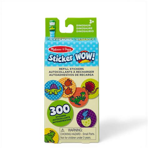 Sticker Wow Refill Stickers Dinosaur Stickers Only