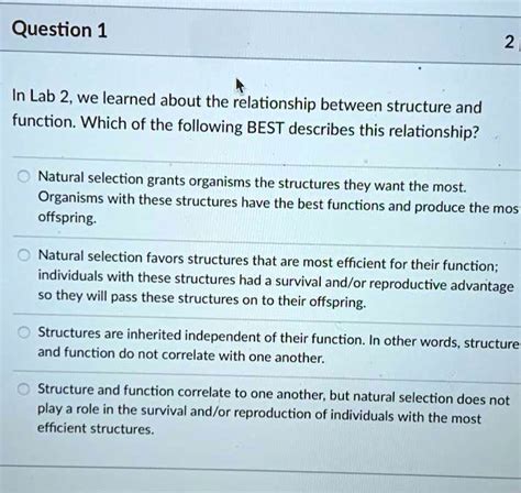 Question In Lab We Learned About The Relationship Between