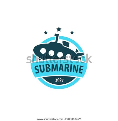 Modern Submarine Logo Badge Design Template Stock Vector (Royalty Free ...