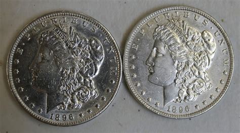 Lot Detail 2 1896 Morgan Silver Dollars Fine Condition