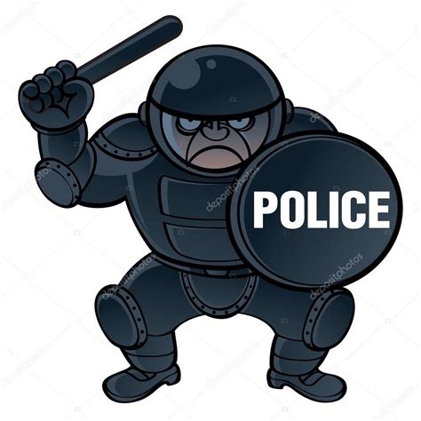 Cartoon Riot Police Stock Vector Ofchina