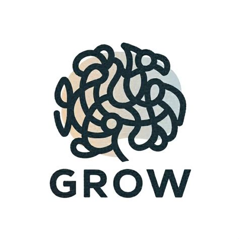 Logo Design For Mindgrow Braininspired O In Grow With Minimalist