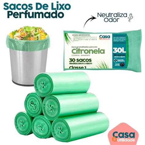 Sacos De Lixo Perfumado Pia Banheiro Cozinha Anti Odores Neutraliza