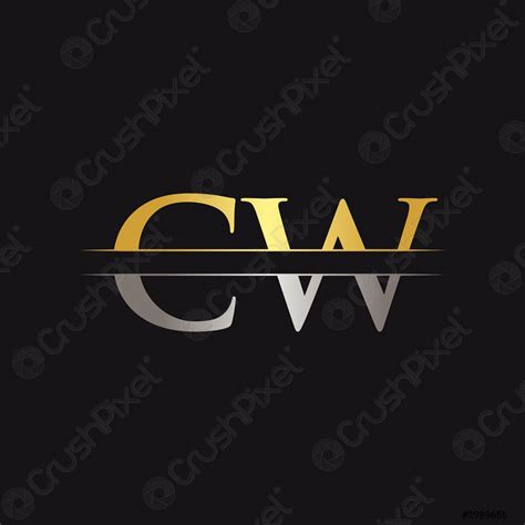 Initial Cw Letter Logo With Creative Modern Business Typography Vector