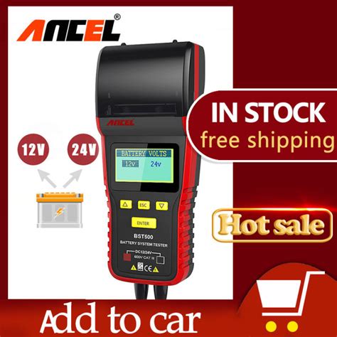 Ancel Bst500 Battery Tester 12v24v Digital Crankingandcharging System Test For Car Heavy Duty