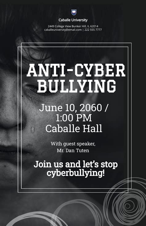 Free Anti Cyber Bullying Poster Template Edit Online And Download