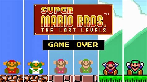 Super Mario Bros 2 The Lost Levels Game Over Screens And Death