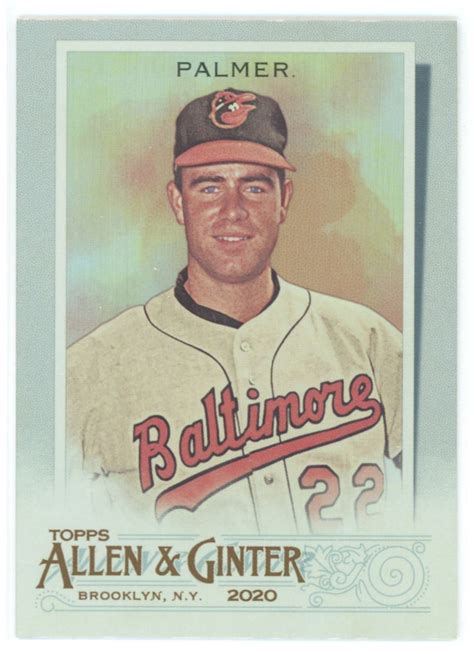 2020 Topps Allen And Ginter Silver Portraits Jim Palmer Baltimore Orioles