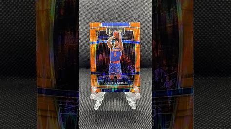 2021 22 Panini Select Quentin Grimes Orange Flash Prizm Shorts