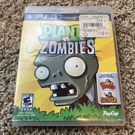 Plants Vs Zombies Ps3 Sony Playstation 3 Manual Included Cib Values Mavin