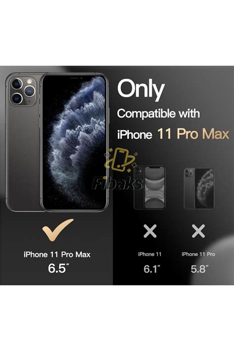 Fibaks Apple Iphone 11 Pro Max Uyumlu Kılıf Kamera Korumalı Pati