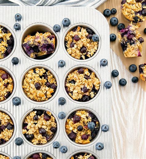 Easy Baked Blueberry Oatmeal Cups Kirbies Cravings