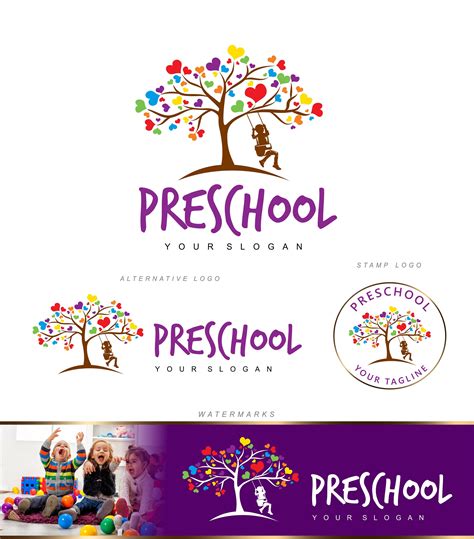 Preschool Logo Kindergarten Logo Daycare Logo School Logo Etsy Canada