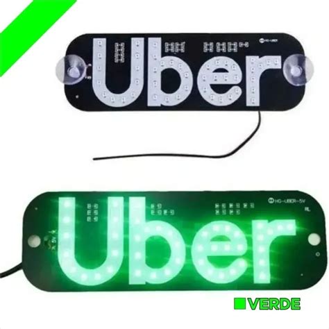 Placa Led Letreiro Luminoso Motorista Aplicativo Uber Mercado Livre