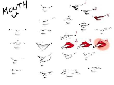 Mouth And Lips Tutorial Drawing Anime Tips Pinterest