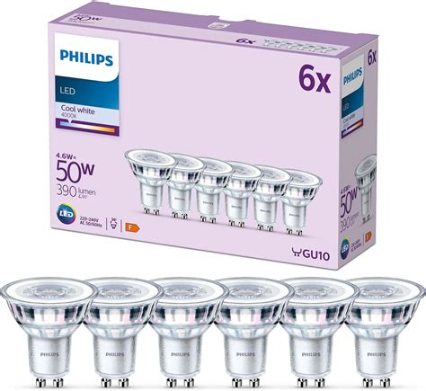 Philips Ampoule LED Spot GU5 3 50W Blanc Froid Verre Amazon Fr