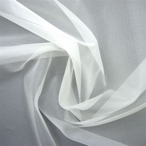 Silk Organza Wide Width Dyed White Gala Fabrics