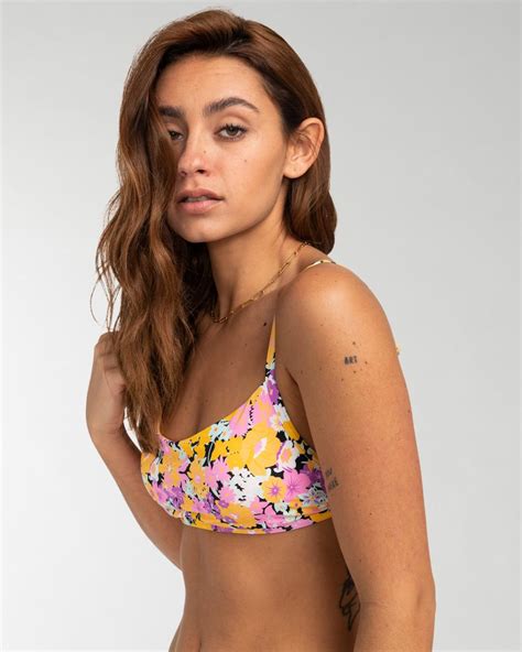 Mujer Sol Searcher Top De Bikini Bralette Para Mujer Flowers