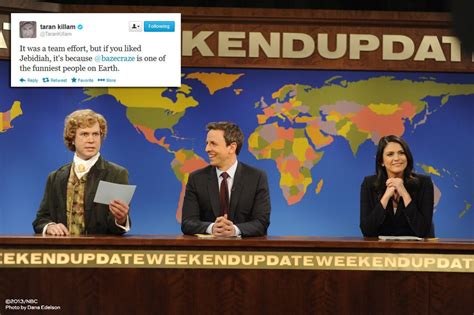 Taran Killam Shouts Out Writer Alex Baze And The Entire Weekend Update