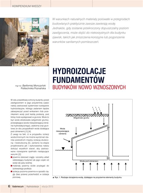 PDF Hydroizolacje fundamentów budynków nowo wznoszonych