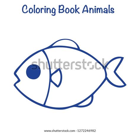 Coloring Book Animals Stock Vector (Royalty Free) 1272246982 | Shutterstock