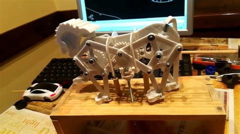 3dprinted Lion Automata With Pla And Wood Youtube