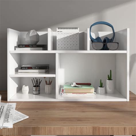 Buy GUODDM Wood Small Desk Shelves Desktop Bookshelf Desktop