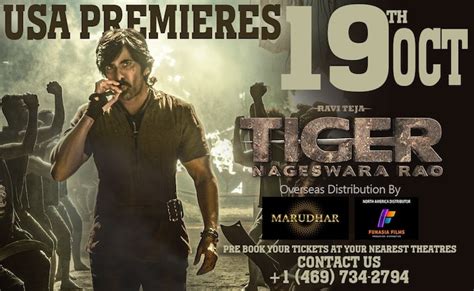 Tiger Nageswara Rao Movie USA Theaters List