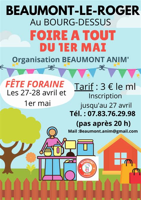 Foire Tout Du Er Mai Mairie De Beaumont Le Roger