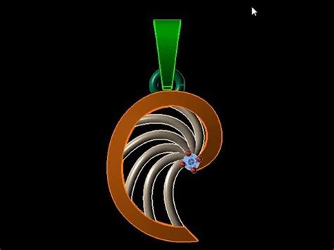 Beautiful Pendent For Jewellery Design Rhino Cad Matrix Gemvision Part