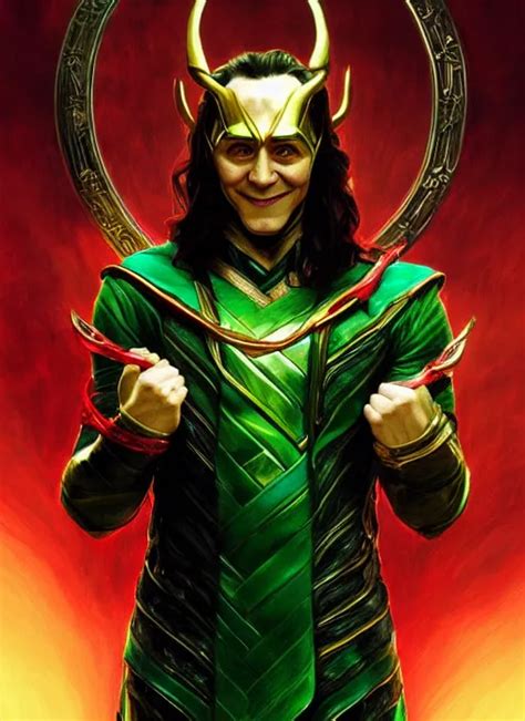 Portrait Of Tom Hiddleston As Loki Crimson Peek Stable Diffusion