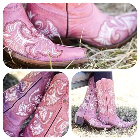 Corral Pink Floral Full Stitch G1087 Cowgirl Boots Boots Pink Cowgirl Boots