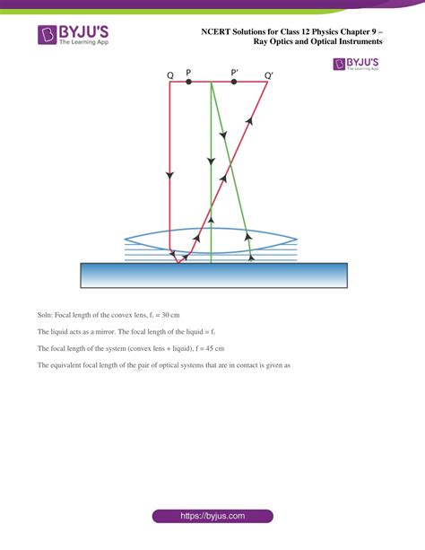 NCERT Solutions Class 12 Physics Chapter 9 Ray Optics And Optical