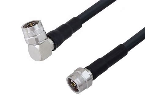 N Male Right Angle To N Male Low Loss Cable Using Lmr 400 Db Coax With Times Microwave Parts