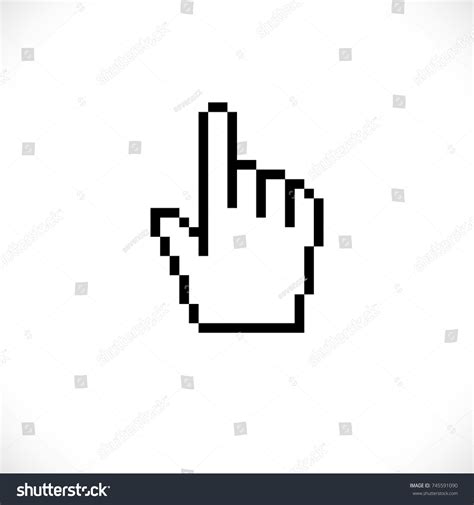 Old Style Pixel Computer Mouse Cursor Stock Vector Royalty Free