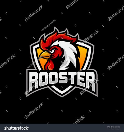 Rooster Mascot Sport Logo Design Chicken Stock Vector Royalty Free