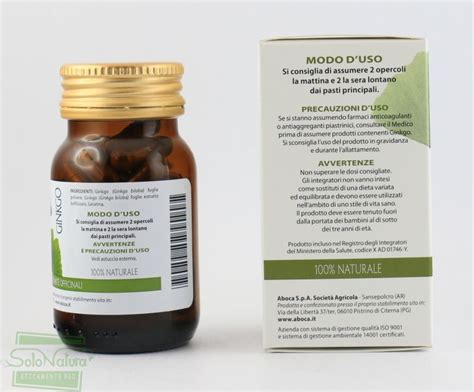 Ginkgo Monoconcentrato Totale 50 Opercoli Integratore Alimentare Aboca