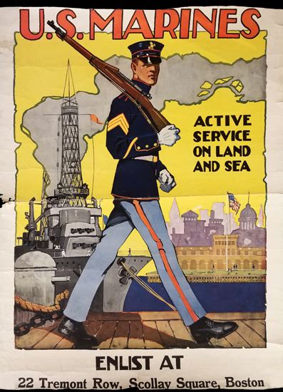 Chisholm Poster Us Marines Enlist Walking John Trimmed