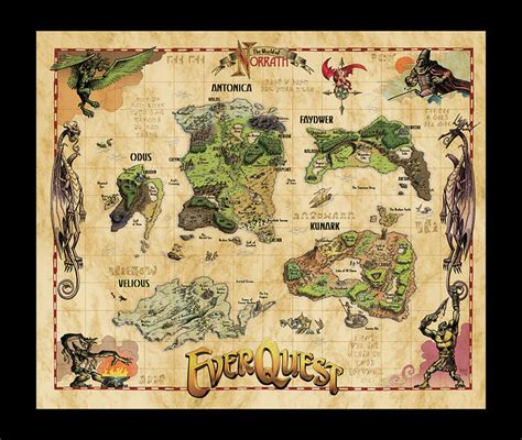 Everquest World Of Norrath Map Digital Art By Gene Bradford