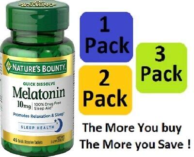 Nature S Bounty Melatonin Mg Quick Dissolve Tablets Ea Ebay